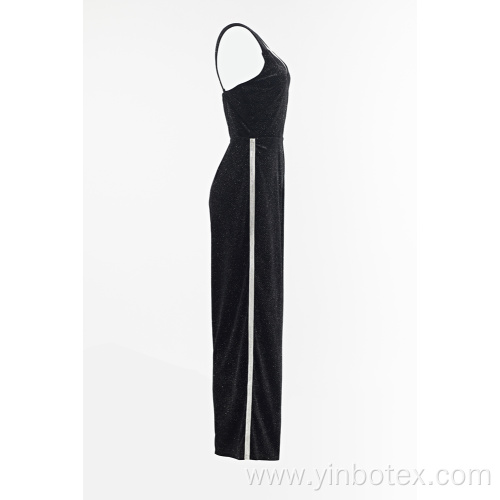 Iron silver jumpsuit with shoulder girdle